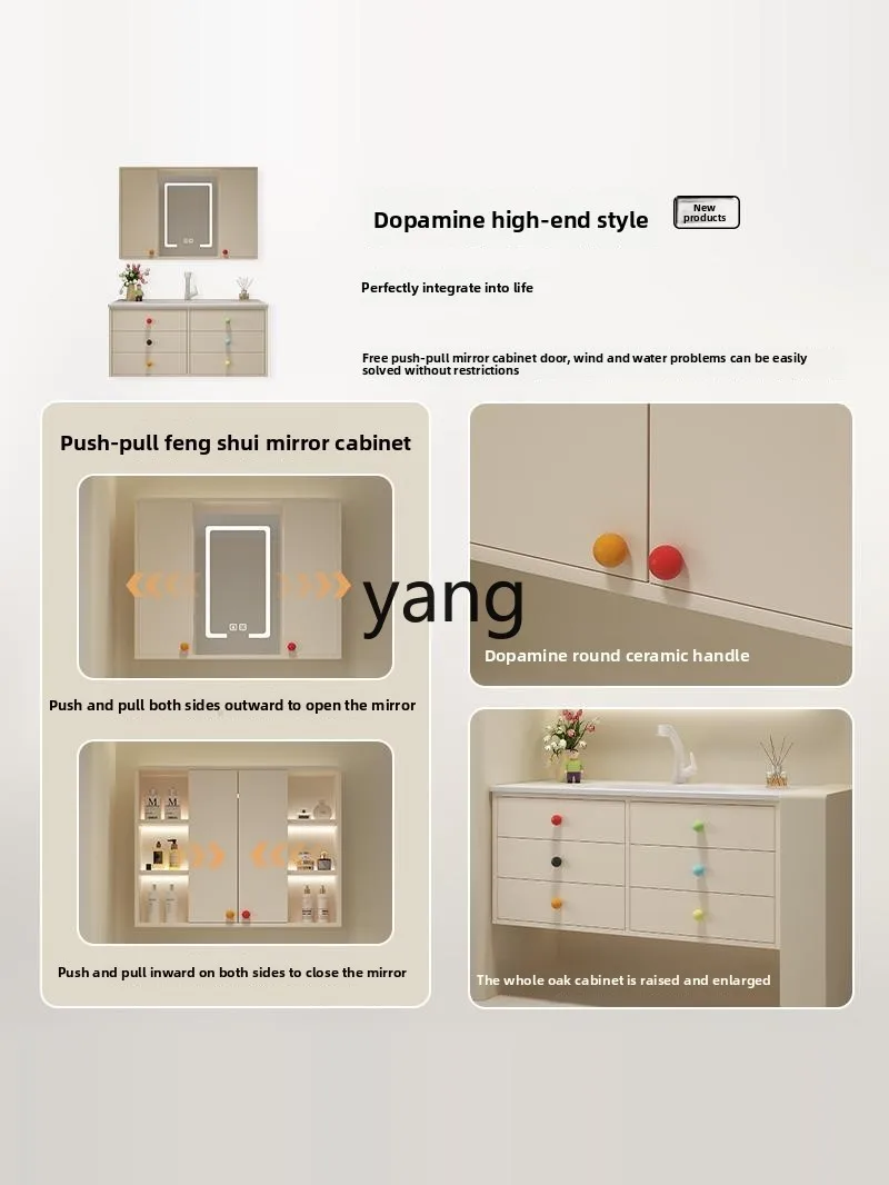 TGF الدوبامين الرياح البلوط خزانة حمام ذكية المرحاض السيراميك حوض غسيل اليد #4