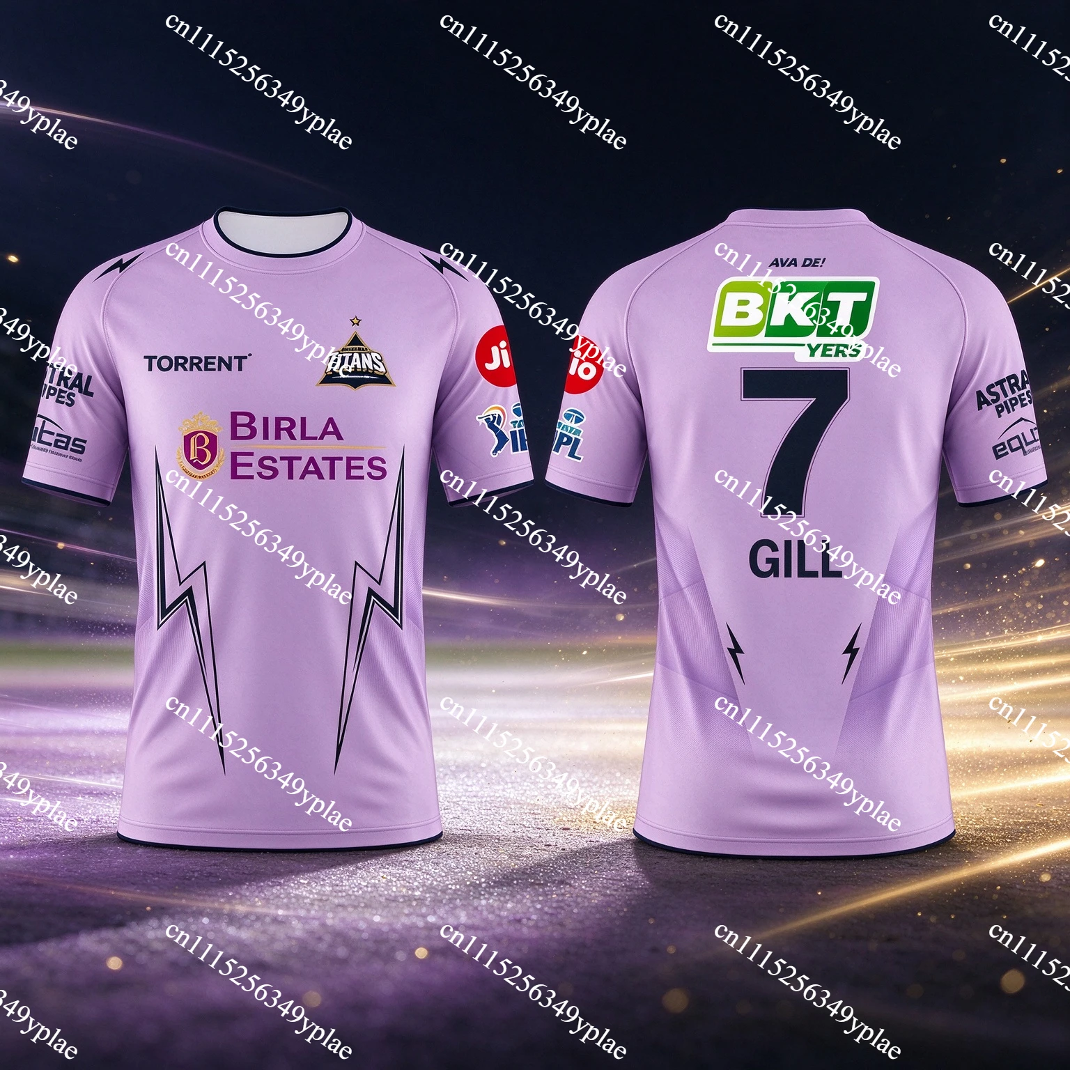 2026 Summer Gujarat Titans IPL Cricket 3D Printed Breathable Quick Drying T-shirt Fans Breathable Round Neck Family Top