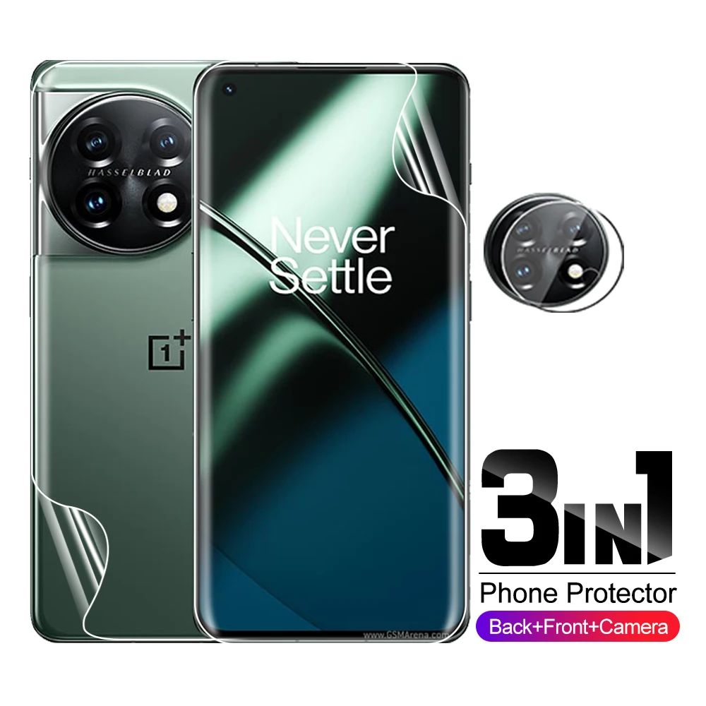 3in1 Camera Lens Protector Hydrogel Film On For OnePlus 11 5G One Plus 11 OnePlus11 6.7inches Screen Protector Films PBH110 2023