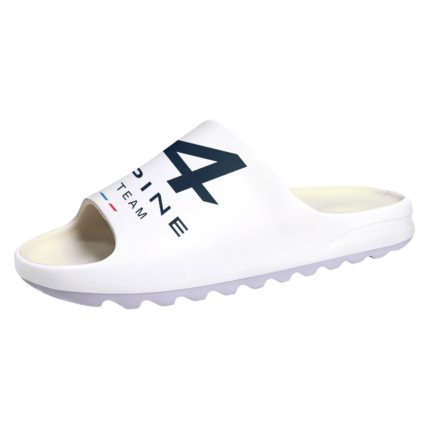 

2023 Alpine F1 Custom Soft Sole Sllipers Team Racing Mens Womens Teenager Fashion Home Clogs Custom Water Shoes on Shit Sandals