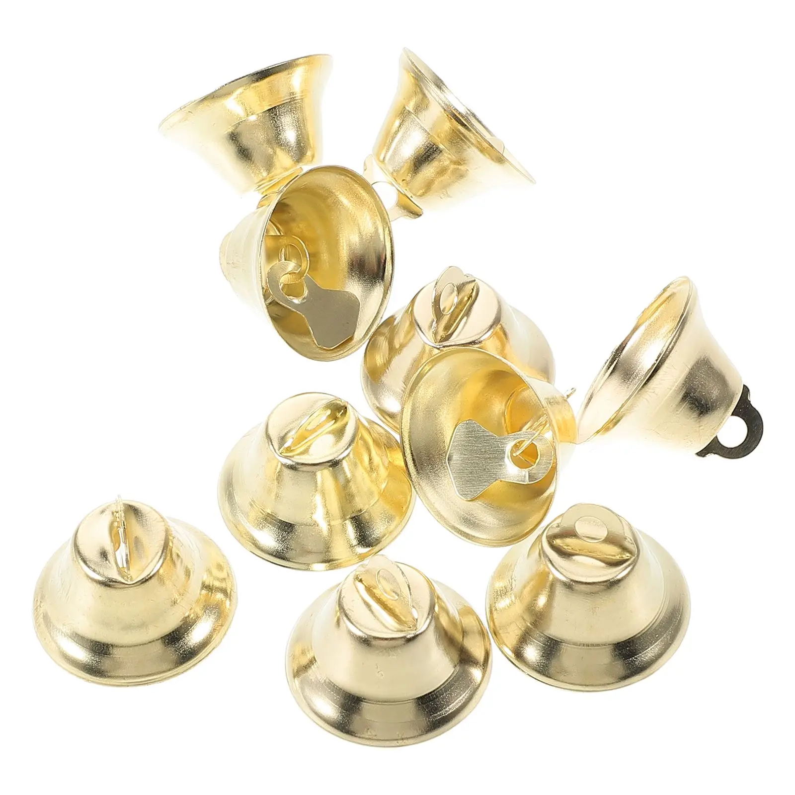 

10pcs Golden Bells Accessories Durable Metal Jingle Christmas Tree naments Decorations Festive Hanging DIY Craft Gifts