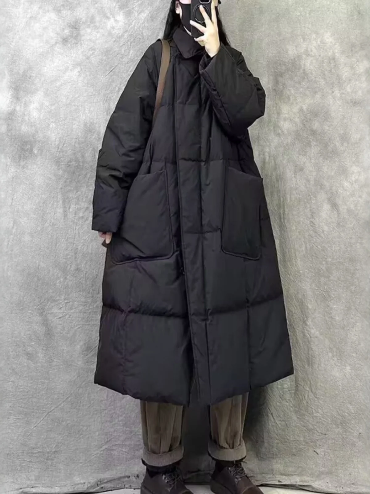 

Высококачественная утепленная хлопковая куртка средней длины для женщин: повседневная, универсальная, с воротником-стойкой, зимняя верхняя одежда, элегантный шелковый топ