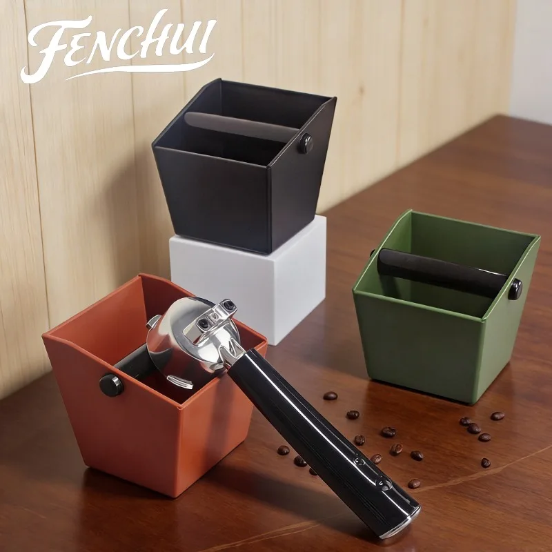 

Fenchui Professional Coffee Knock Box ABS Espresso Grounds Bin Barista Essential Tool Coffee Accessories Barista Cafe