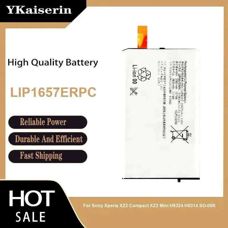 Mobile Phone Battery LIP1657ERPC 2870mAh For Sony Xperia XZ2 Compact XZ2 Mini H8324 H8314 SO-05K