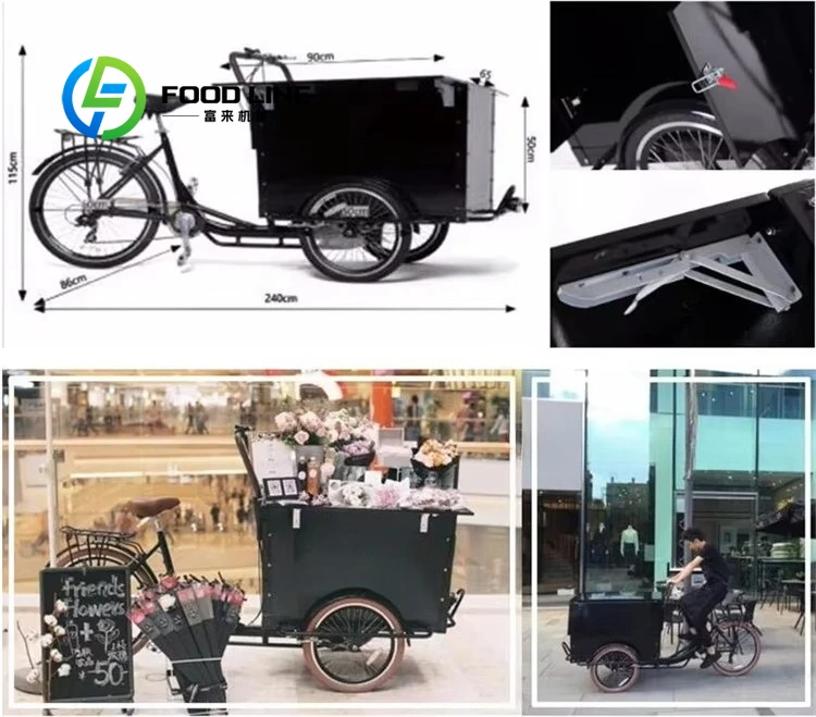 Mobile Ice Cream Service Cart Compact Lightweight Trailer Easy Transport For Outdoor Picnic Park And Entertainment Venue