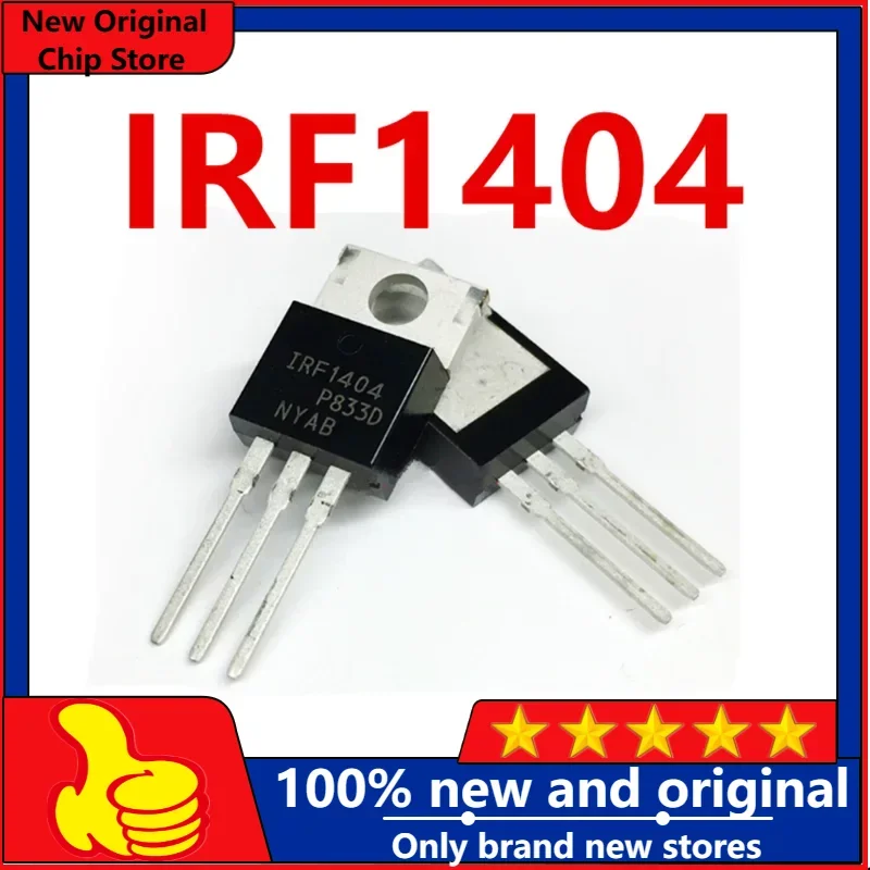 

10PCS - 100PCS Lot 100% Real Original New IRF1404 IRF1404PBF MOS N Channel MOSFET 162A 40V IRF1404N IRF1404Z F1404 TO-220 50PCS