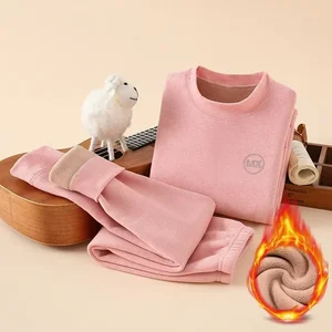 ملابس داخلية حرارية للأولاد صوف 37 °C درجة حرارة ثابتة دافئة قطعتين مجموعة ملابس شتوية للأطفال المراهقين أطفال جونز طويلة أفضل 6 أولاد رائعين مبيعا في الملابس الداخلية - No3