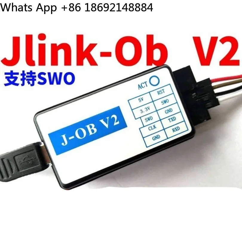 J-OB V2 debugger, compatible with J-LINK V8 V9.3 STLINK with virtual serial port