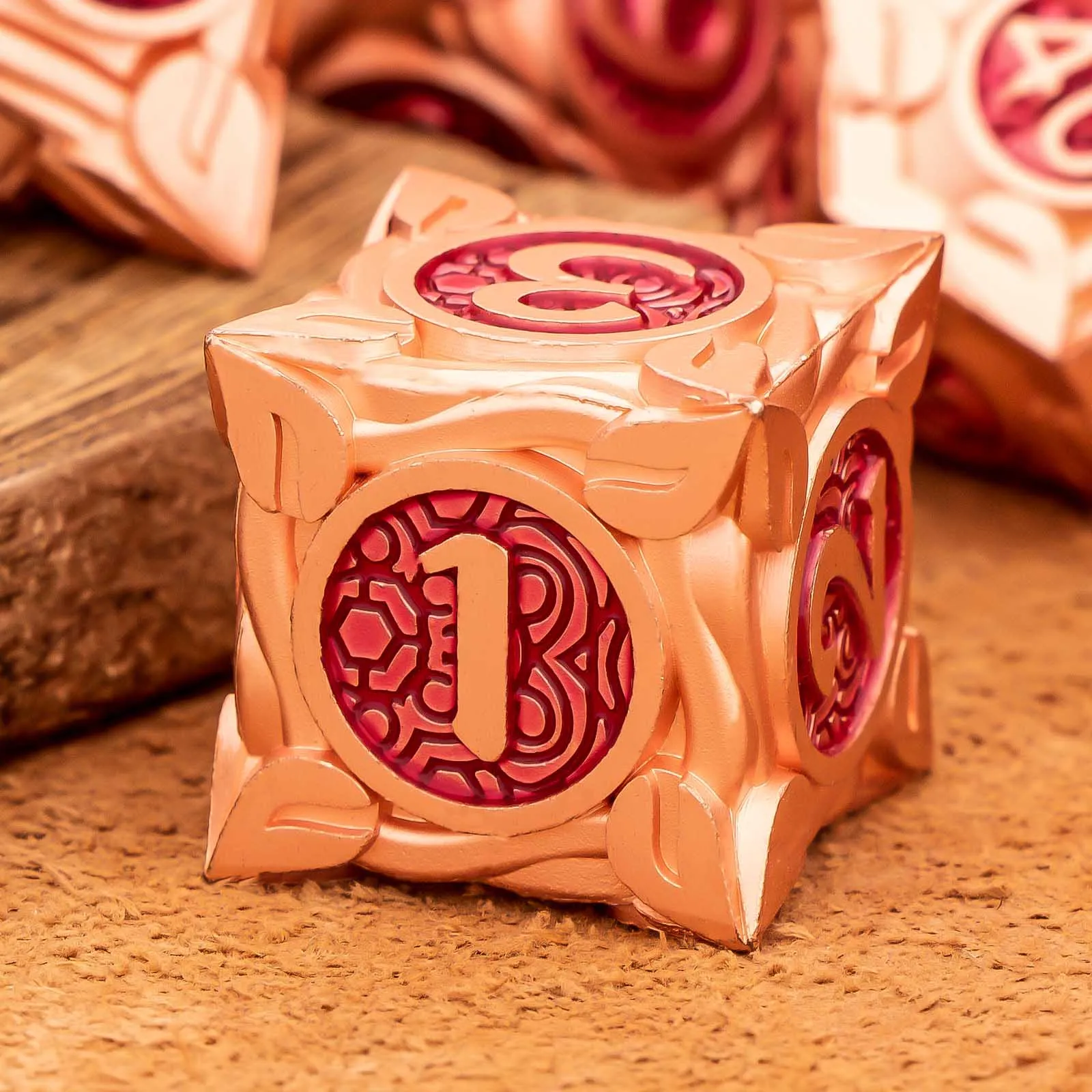 7-teiliges Würfelset DND Metall Komplettset für Dungeons and Dragons Polyedrische RPG D&D Geschenkidee – Detail 2