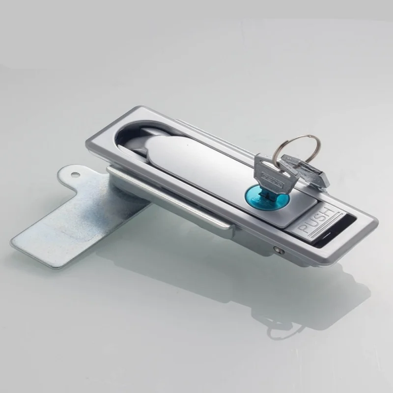 Zinc Alloy Flat Lock Handle Lock Distribution Cabinet Door Lock Switch Cabinet Chassis Machine Lock