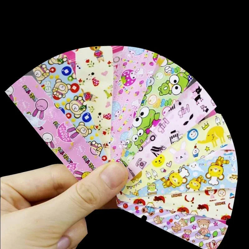 100pcs/120pcs Cartoon Plasters Band Aid Waterproof Kawaii Wound Dressing Patch for First Aid Strips Woundplast Adhesive Bandages