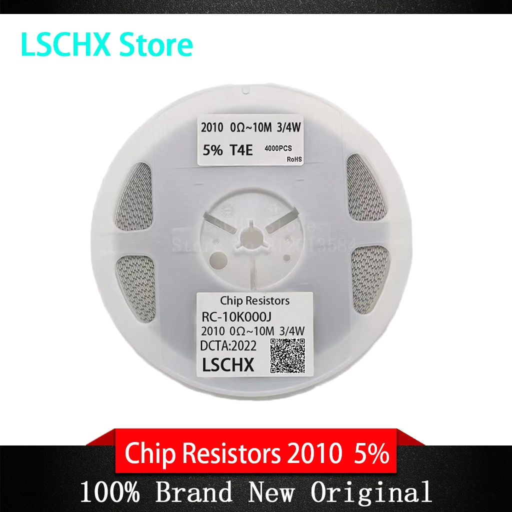 

4000pcs 2010 5% 3/4W SMD Chip Resistor resistors 0R - 10M 0 0.1 0.5 100 220 ohm 0.1R 0.5R 100R 220R 1K 2.2K 4.7K 10K 100K 1M 10M