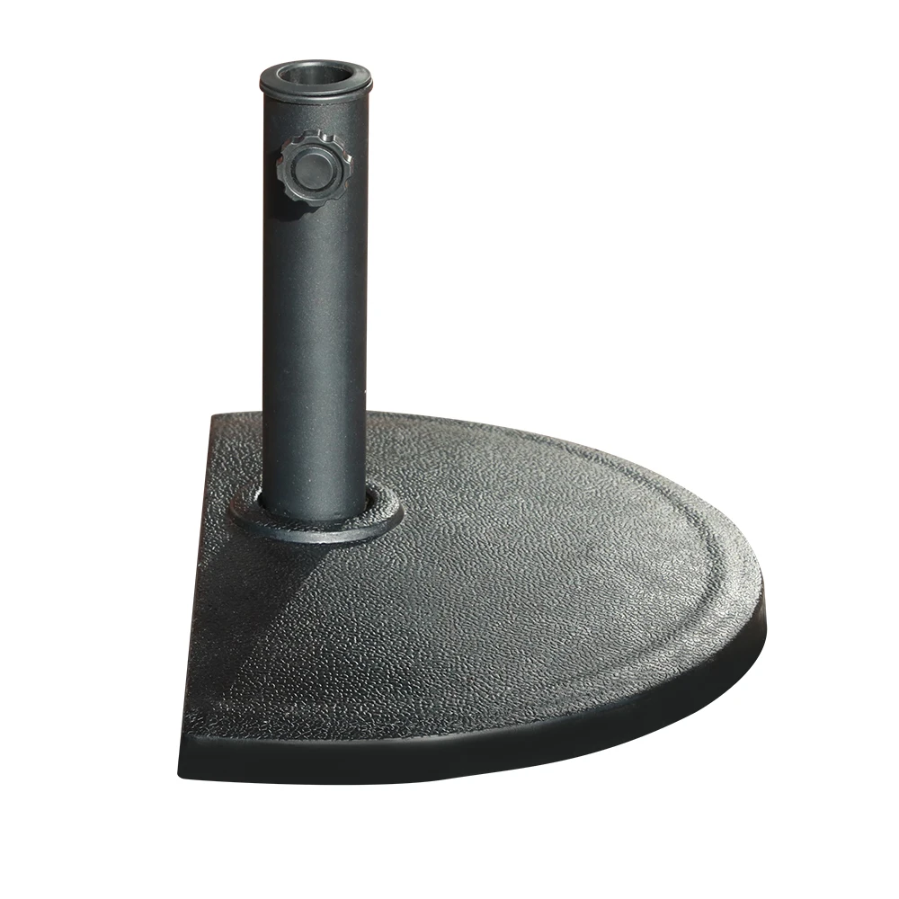 JARDINA Half Round Patio Umbrella Base Resin Umbrella Stand