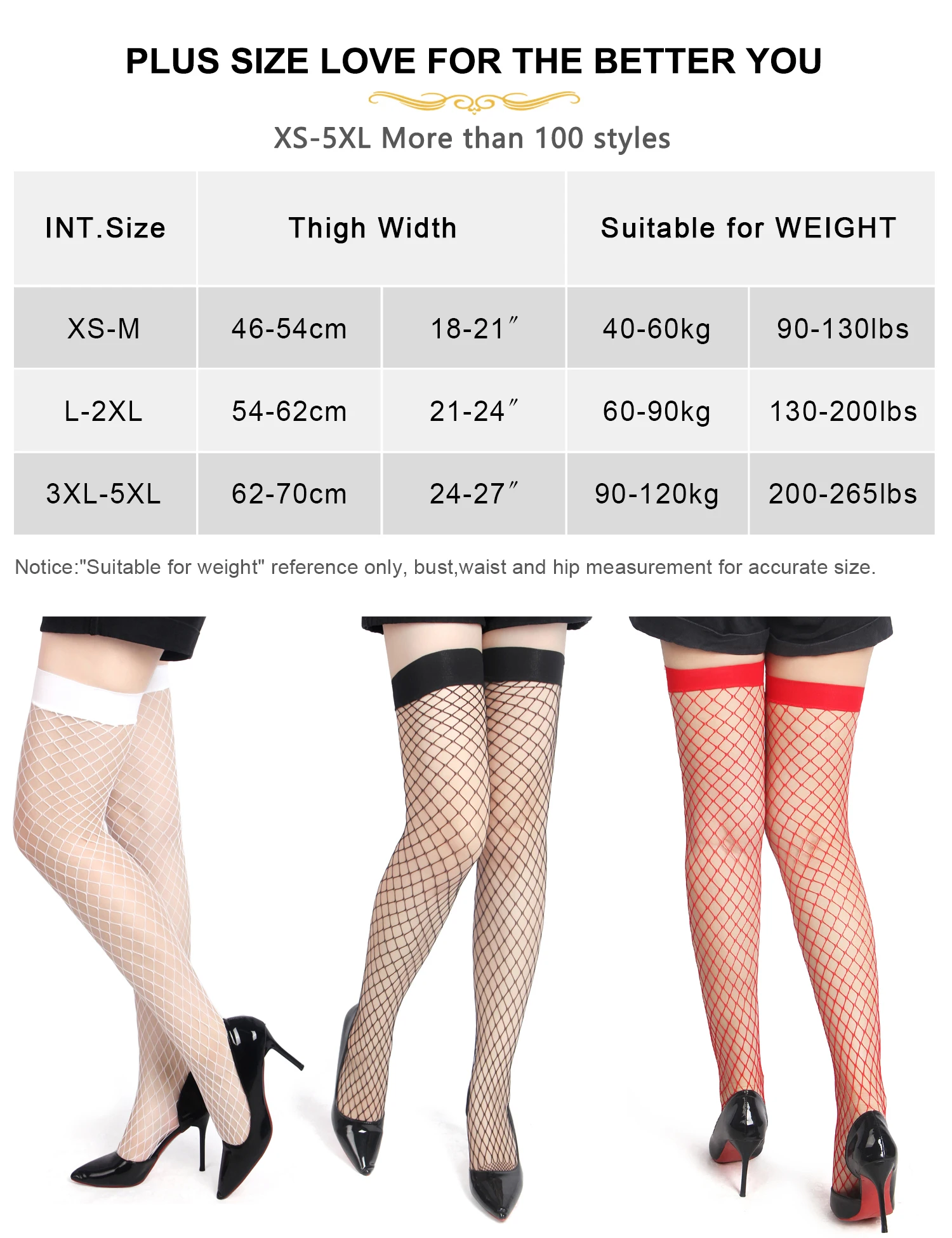 3XL 5XL تخزين أسود مثير متوسطة شبكة ثقوب مكافحة لفة الكفة جوارب شبكية عالية المرونة دائم الجوارب الطويلة النساء حجم كبير #6