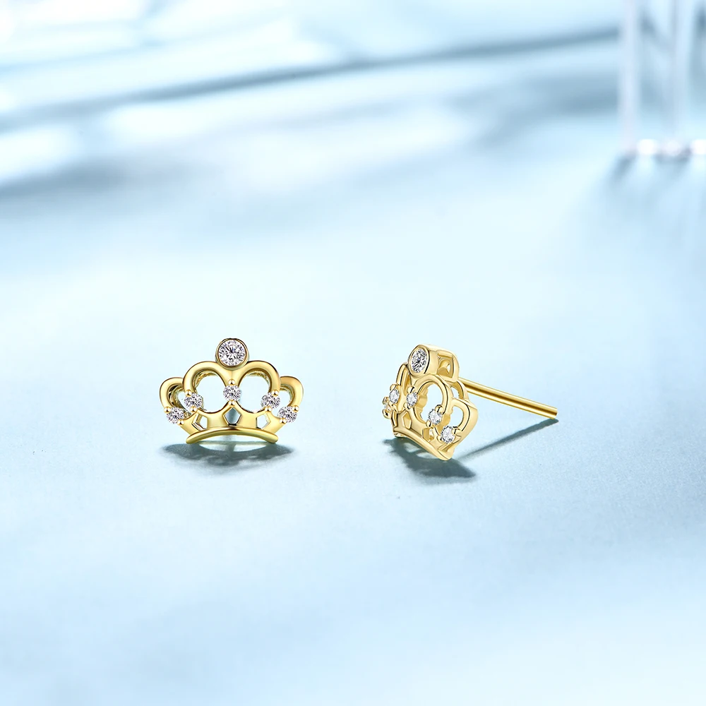 CHARMING Elegant Crown Moissanite Earring 925 SterlingSilver for Women Dinner Party Birth Gift Daily Jewelry Wedding Anniversary