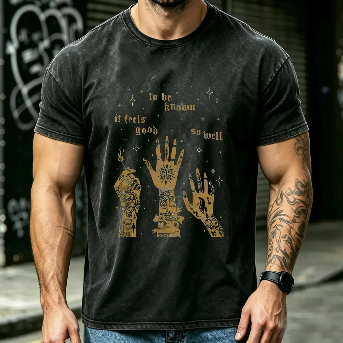 washed T Shirt To Be Known So Well It Feels Good Boygenius Black vintage Washed designer clothes Versatile Unisex Slightly