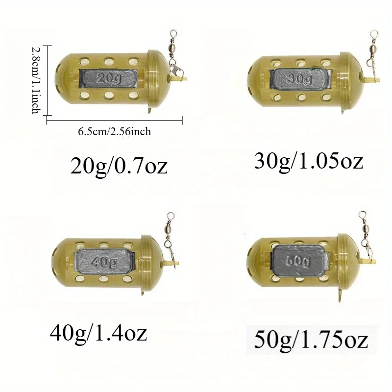 Ackibbik 1pc Carp Fishing Method Feeders Inline Method Feeders Carp Fishing Tackle Bait Holder Tool view 2