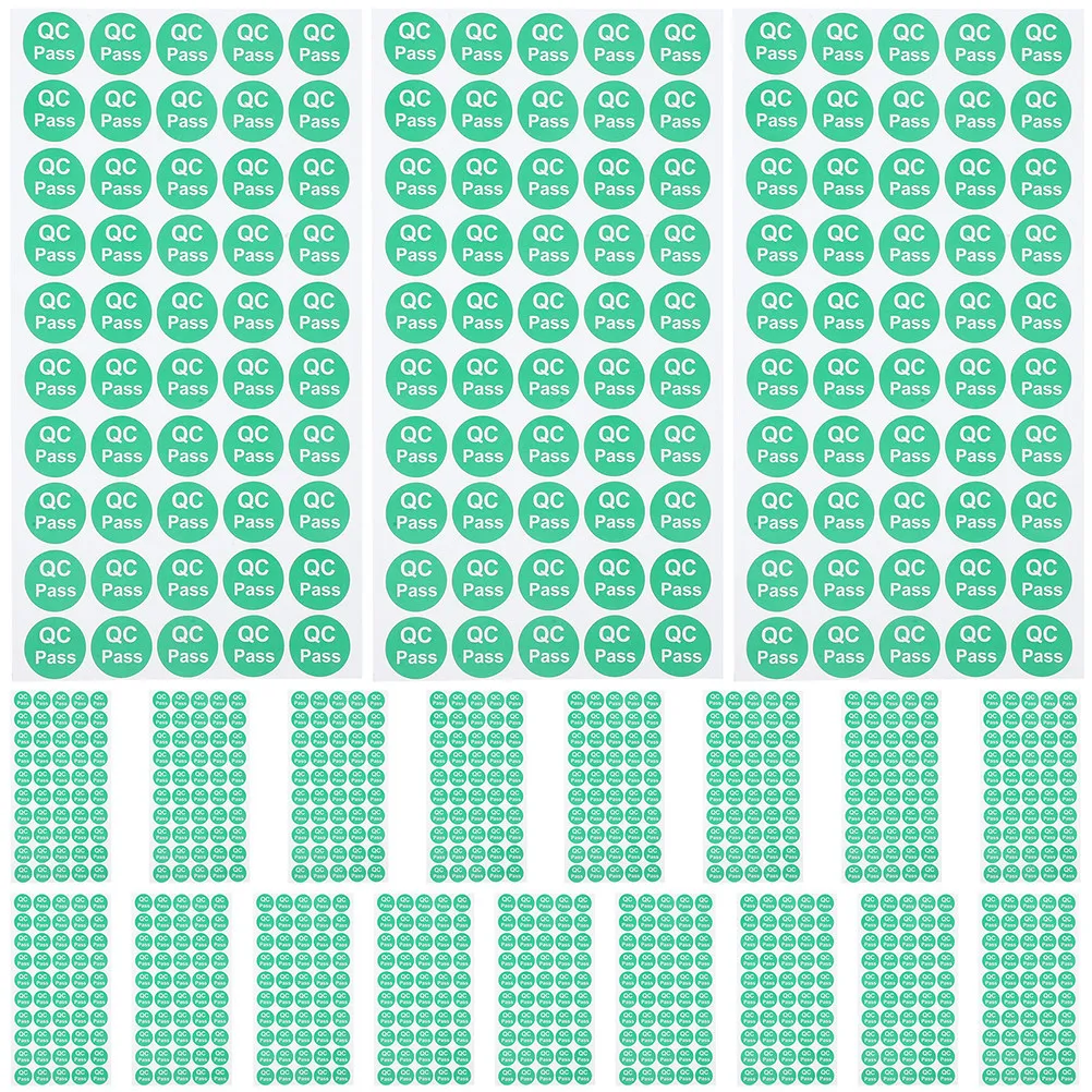 

1000Pcs Quality Approved Stickers Passed Labels 20Mm Round Adhesive Warehouse Inspection Pass Stickers Passed Labels