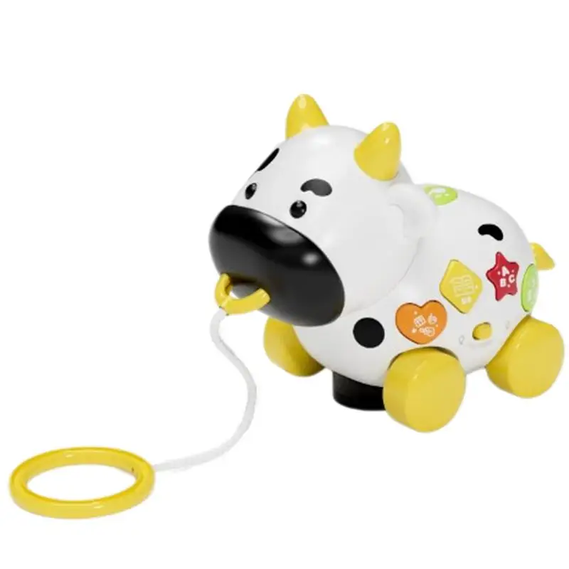 

Music Toys For Babies Cute Electric Cow Musical Toy Learning And Educational Toy Interactive Light Up Toy Animal For 1-2 Years