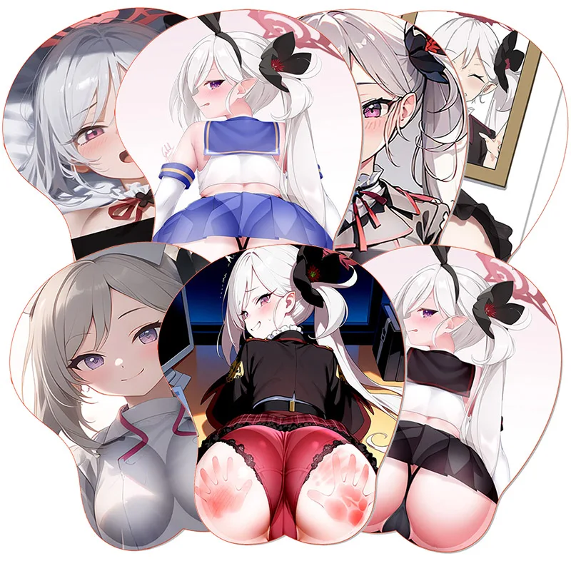 

Аниме B_Blue A_Archive 3D коврик для мыши коврик для мыши силиконовый сексуальный Mutsuki Boobs поддержка запястья коврик для мыши офисный коврик для мыши Titty