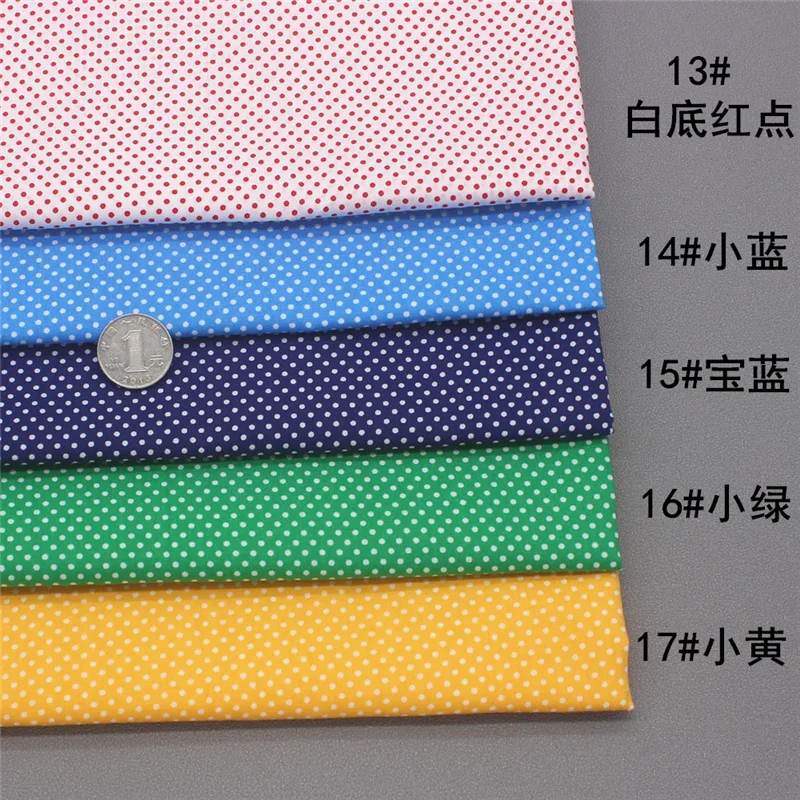 140x50cm Cotton Polka Dot Printed Small Water Dot Fabric Decorative Shirt Clothing Poplin Handmade Photo Props DIY