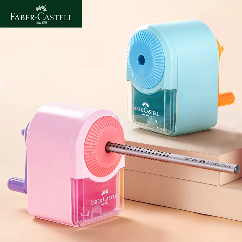 FABER－CASTELL Manual Hand Crank Pencil Sharpener Sharpen 8mm in diameter Candy Colors for Kids,Artists,Students,and Office