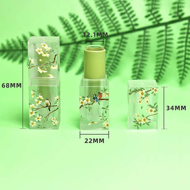 【WHB】스몰 프레시 스크럽 스퀘어 립스틱 튜브 빈 립밤 용기 립 튜브