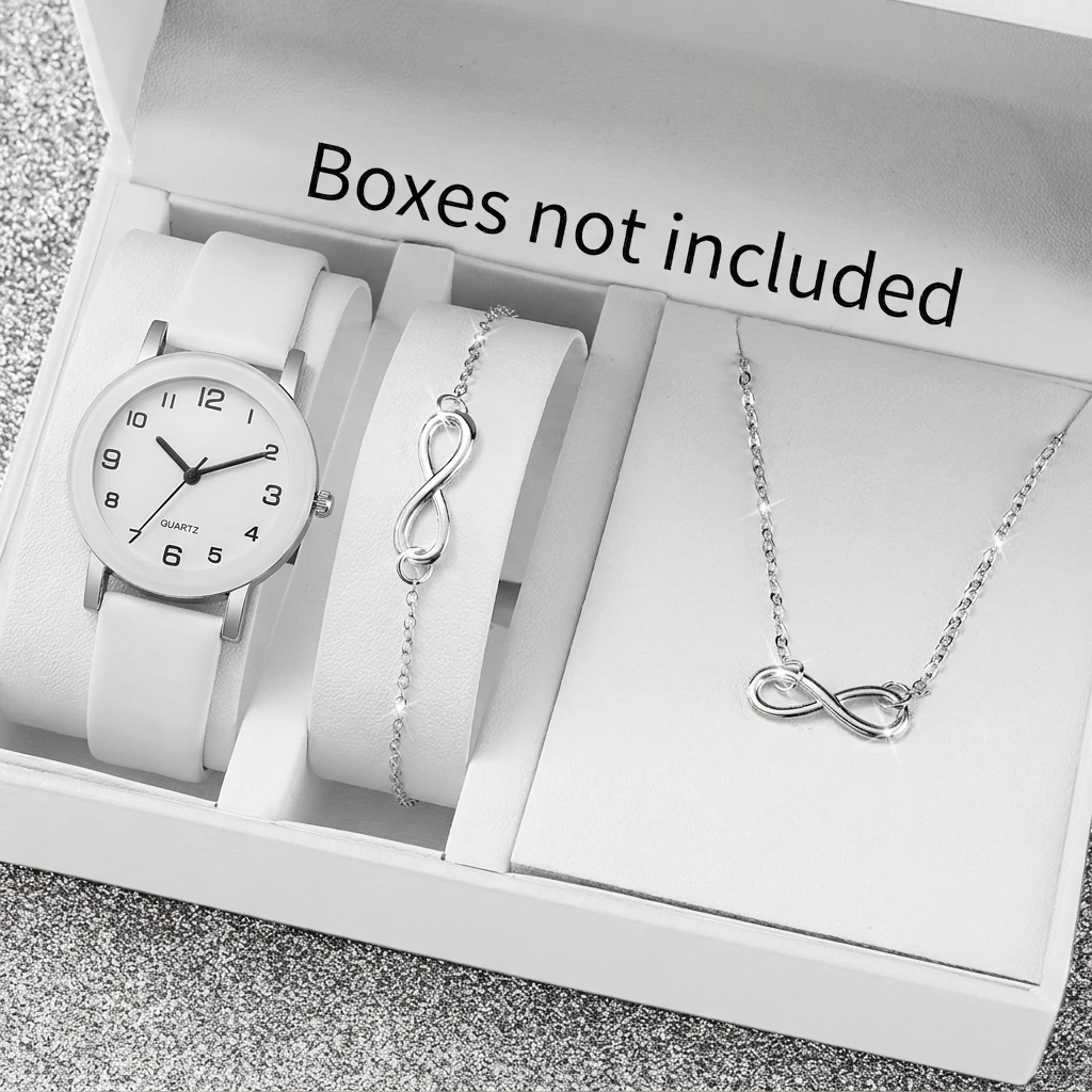 Jewelry Watches Women - 3点セット ファッション アラビア文字盤 レディース腕時計 ネックレス ブレスレットセット