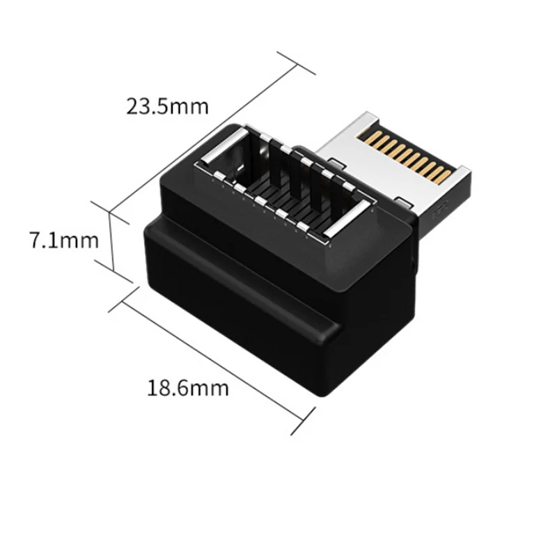 10Gbps Type-E to TYPE-C USB 3.0 Male to Female 90 Degree Right Angle Front USB-C USB3.1/3.0 Computer Motherboard PCI Adapter