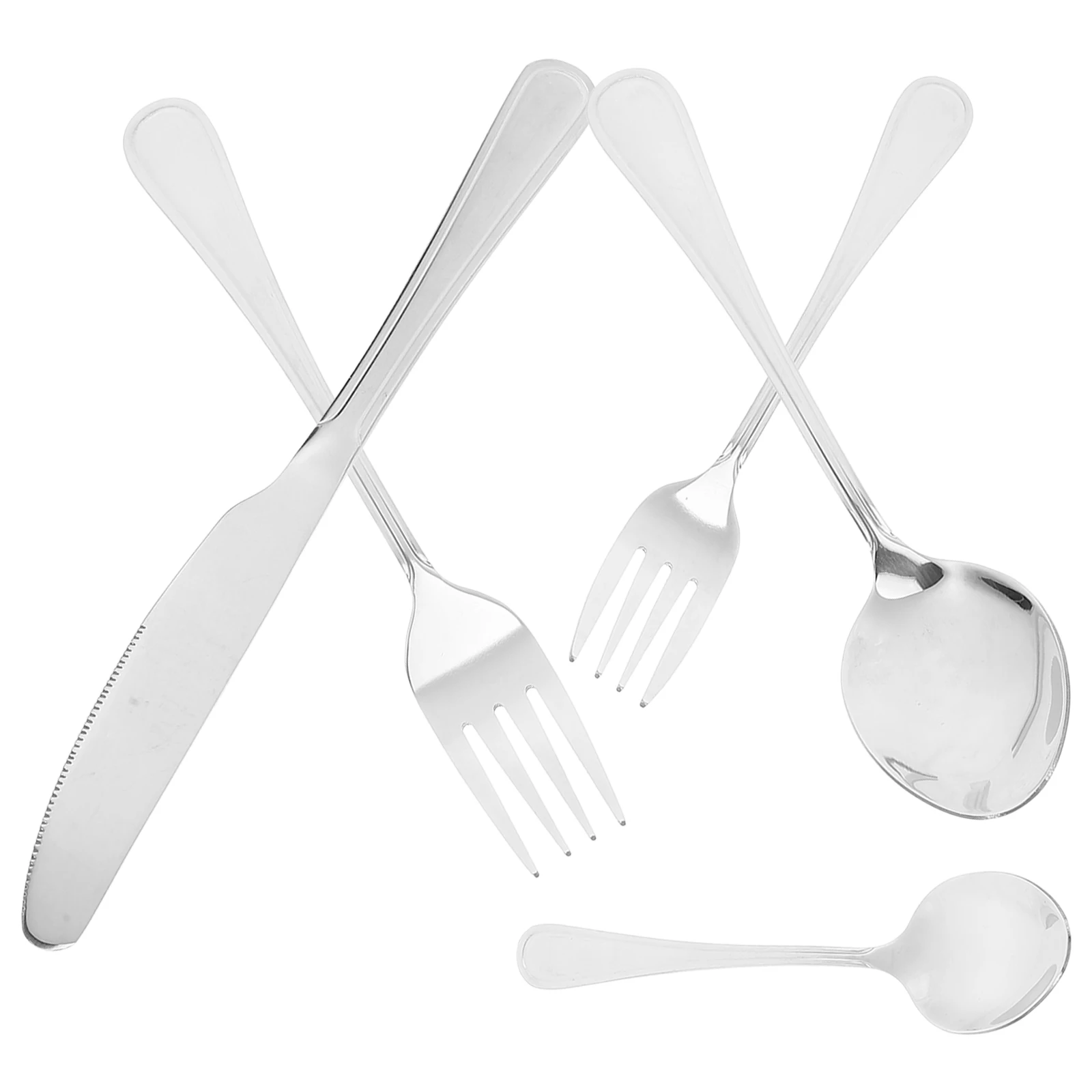 1 مجموعة أدوات المائدة الفولاذ المقاوم للصدأ مجموعة شوكة ملعقة سكين أواني الطعام المحمولة خفيفة الوزن غير قابلة للصدأ الفضيات للمنزل السفر التخييم #5