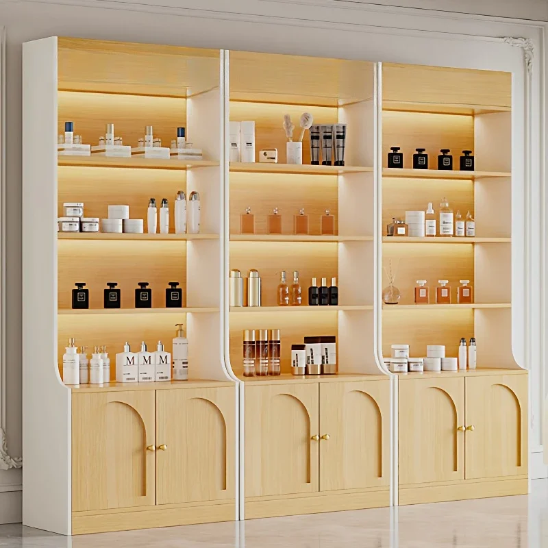 Cosmetics Display Cabinet Beauty Salon Products Skin Care Products Shelves Nail Art Maternal