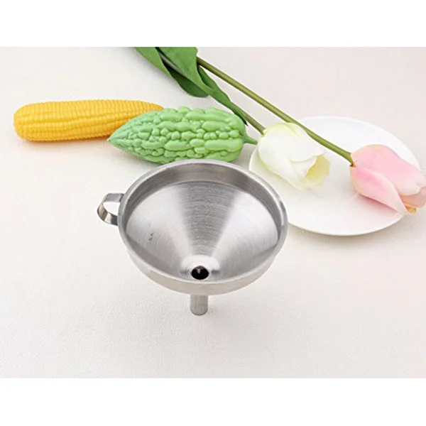 

Stainless Steel 3 Piece Funnel Set Thickened Table Funnel Metal Handle Multipurpose Bottling Mixing Tool