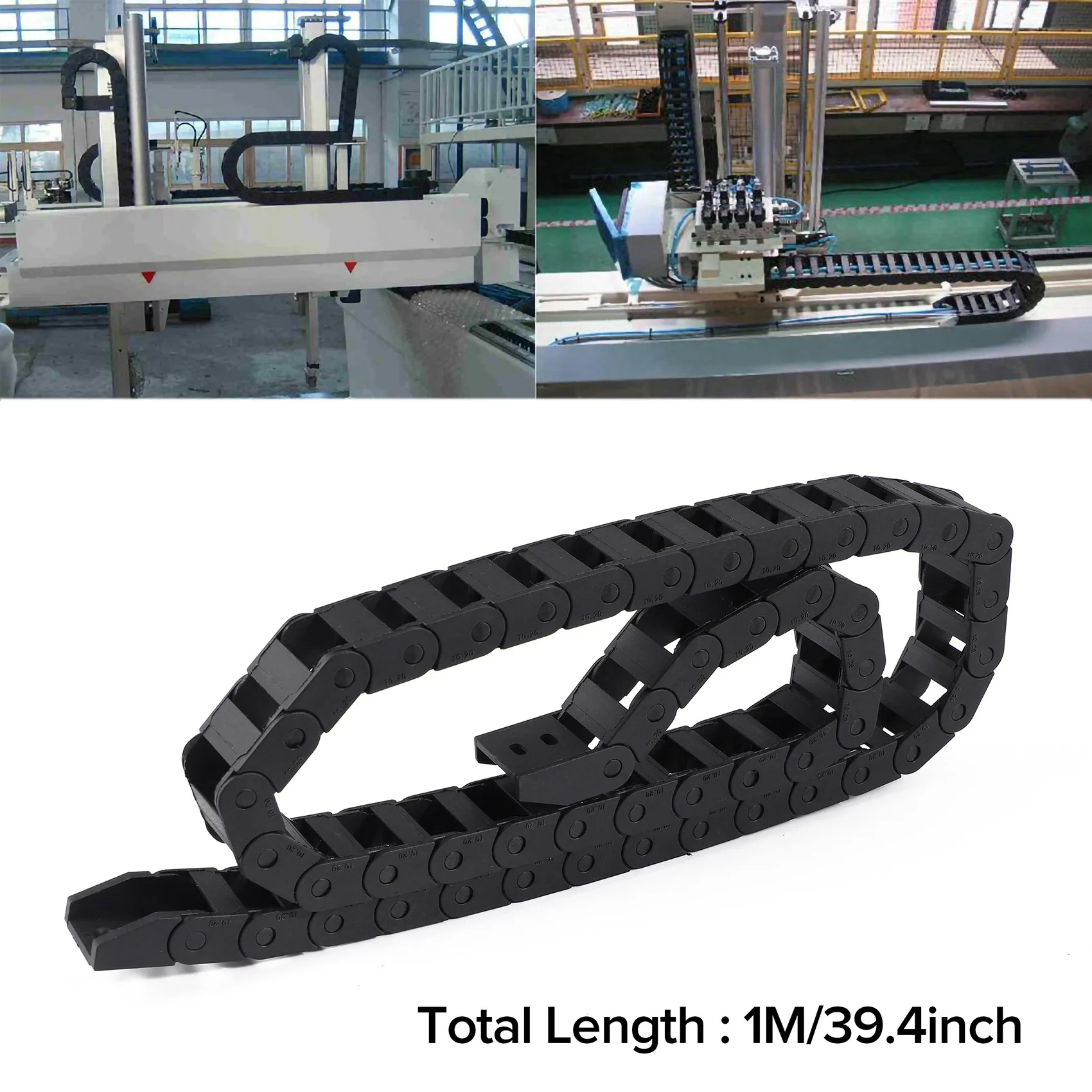 10 x 20mm 1M Open On Both Side Plastic Towline Cable Drag Chain image 3