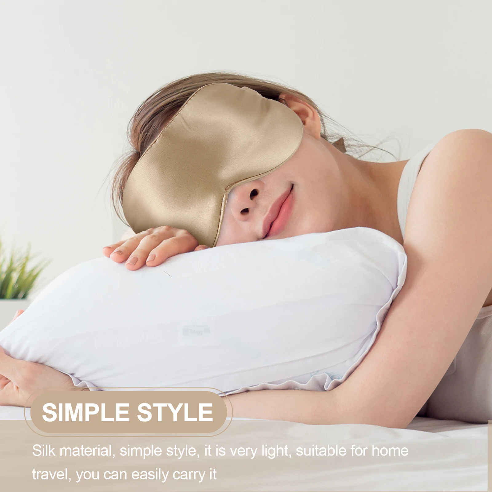 

Silk Eye Mask Lightweight Breathable Sleep Eye Cover Blindfold Pressure Relief Fatigue Elastic Comfortable Prevent Falling
