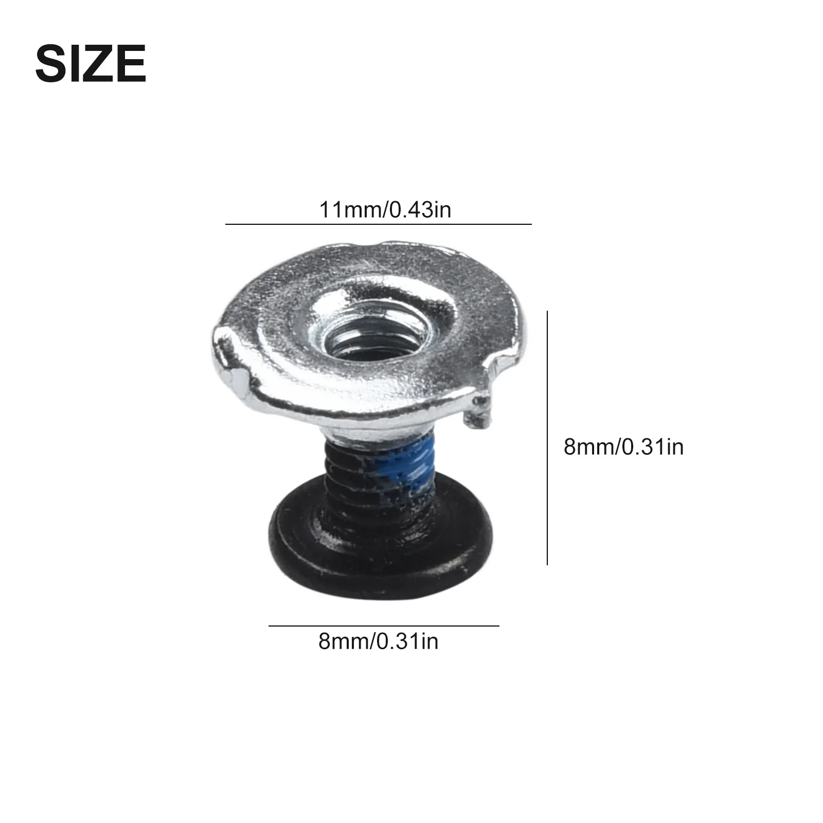 10 pares de tornillos de montaje de reparación de repuesto para patines en línea, pieza de perno de tuerca, accesorios de reparación de tornillos