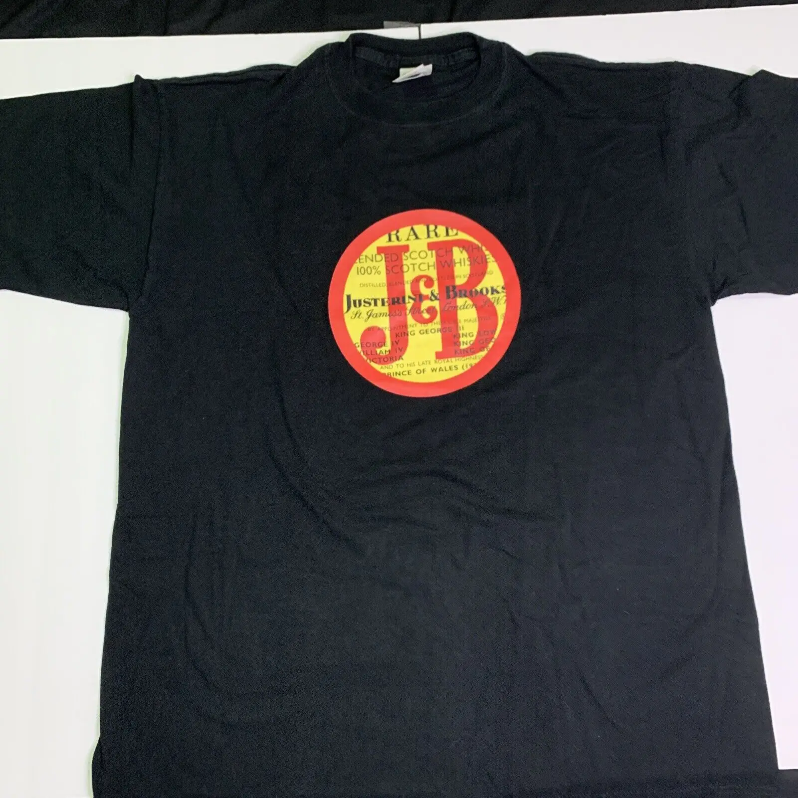 Vintage J B Rare Scotch Whiskey Black T Shirt Size Xl