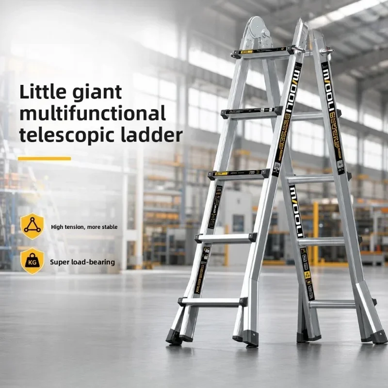 Folding Extendable Aframe Ladder Home Engineering Portable Household Telescopic Aluminum Alloy Little Giant Multifunction