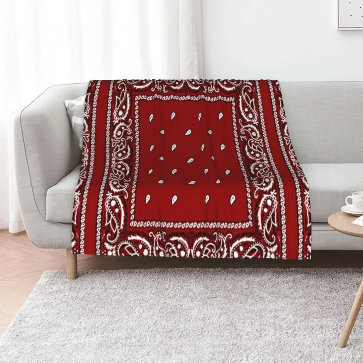 Red bandana design Throw Blanket halloween Sleeping Bag For Baby Blankets For Sofas Travel Decorative Sofas Blankets