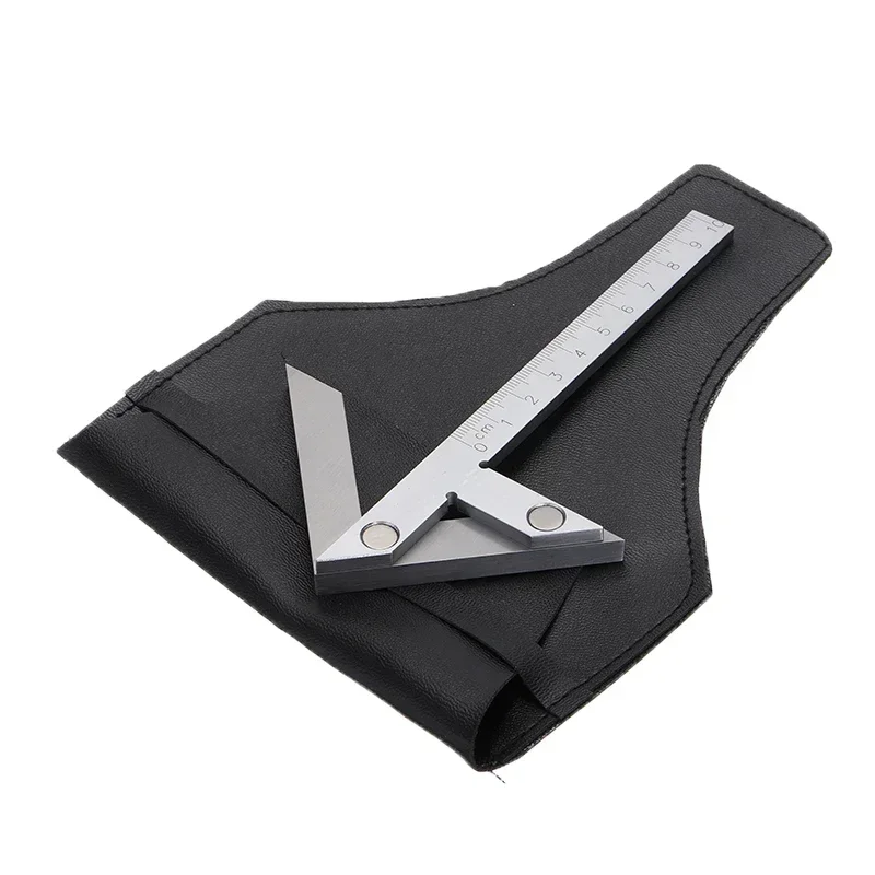 Professional 100X70Mm Centering Angle Gauge Ruler Woodworking Center Finder Protractor Measuring Tool