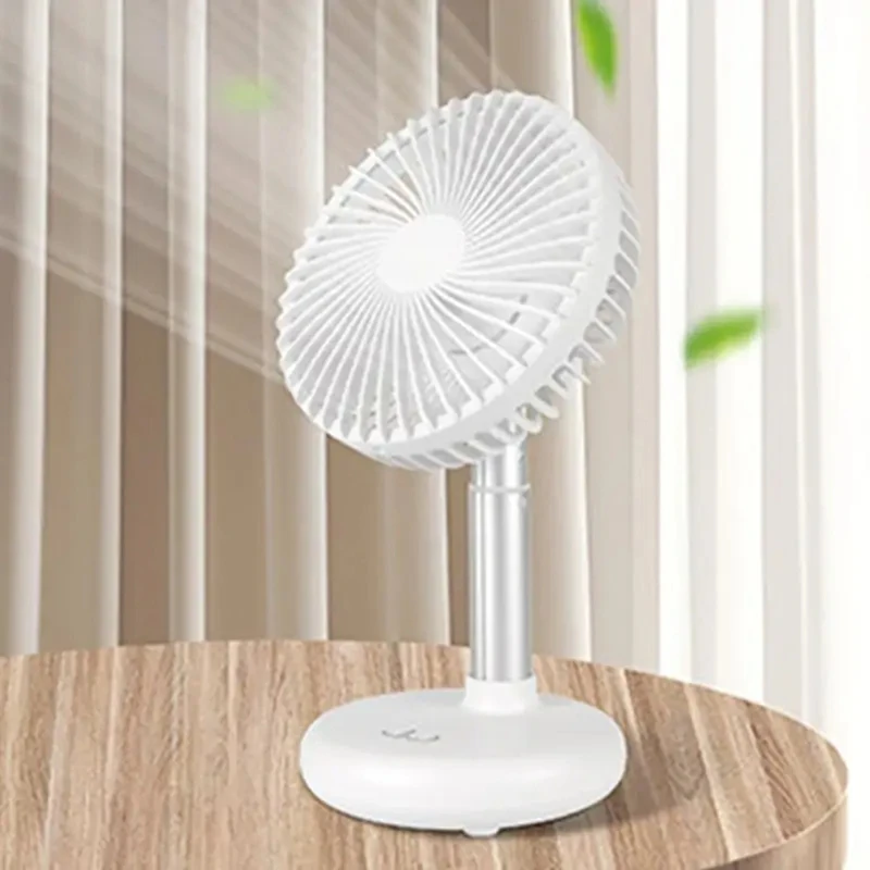 USB 충전식 휴대용 미니 진동 선풍기, 배터리 작동 테이블 선풍기, 4 단계 속도, 야외용 책상 선풍기