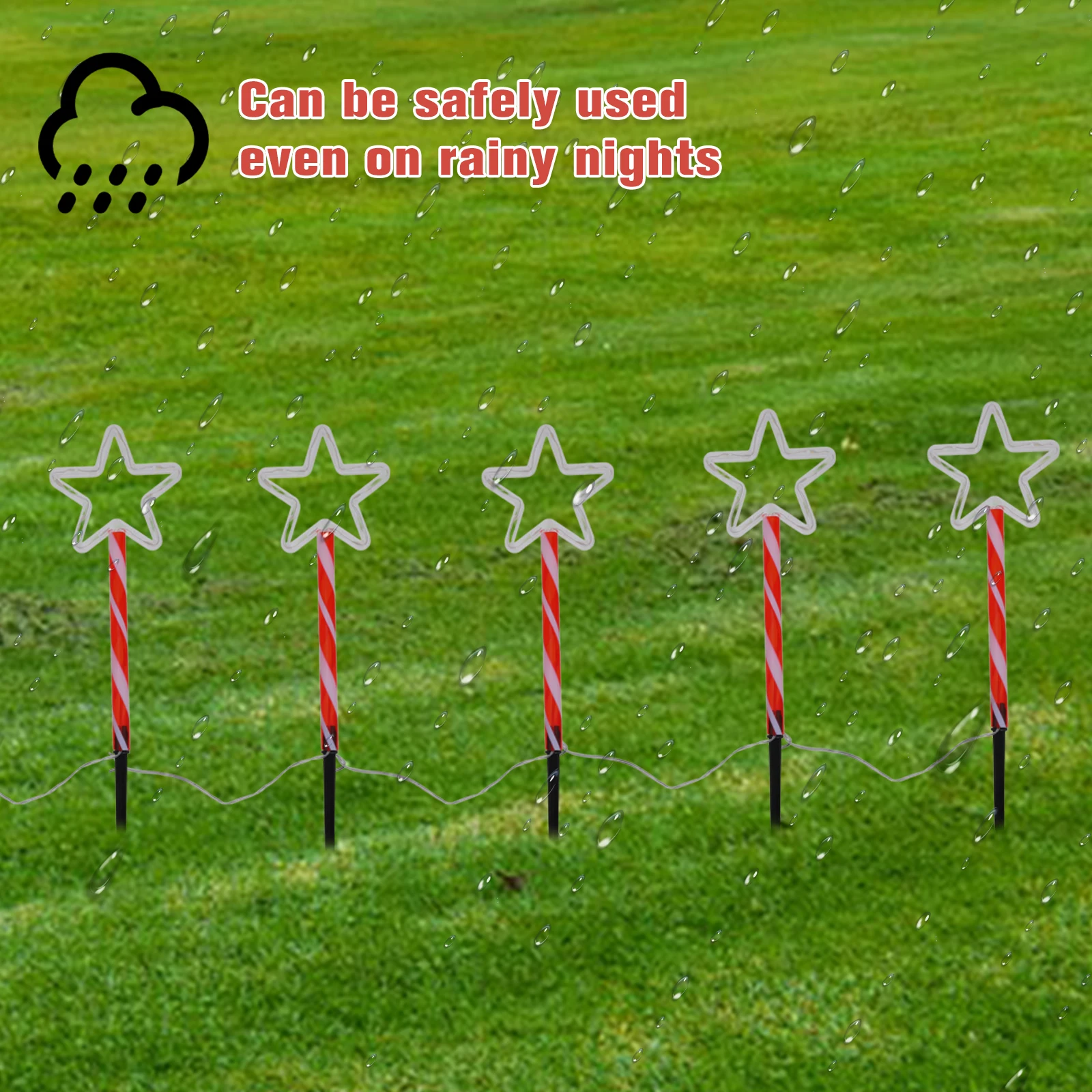 

1Set LED Christmas Stake Lights Outdoor Garden Pathway Lamp Waterproof Lawn Stakes Decorations