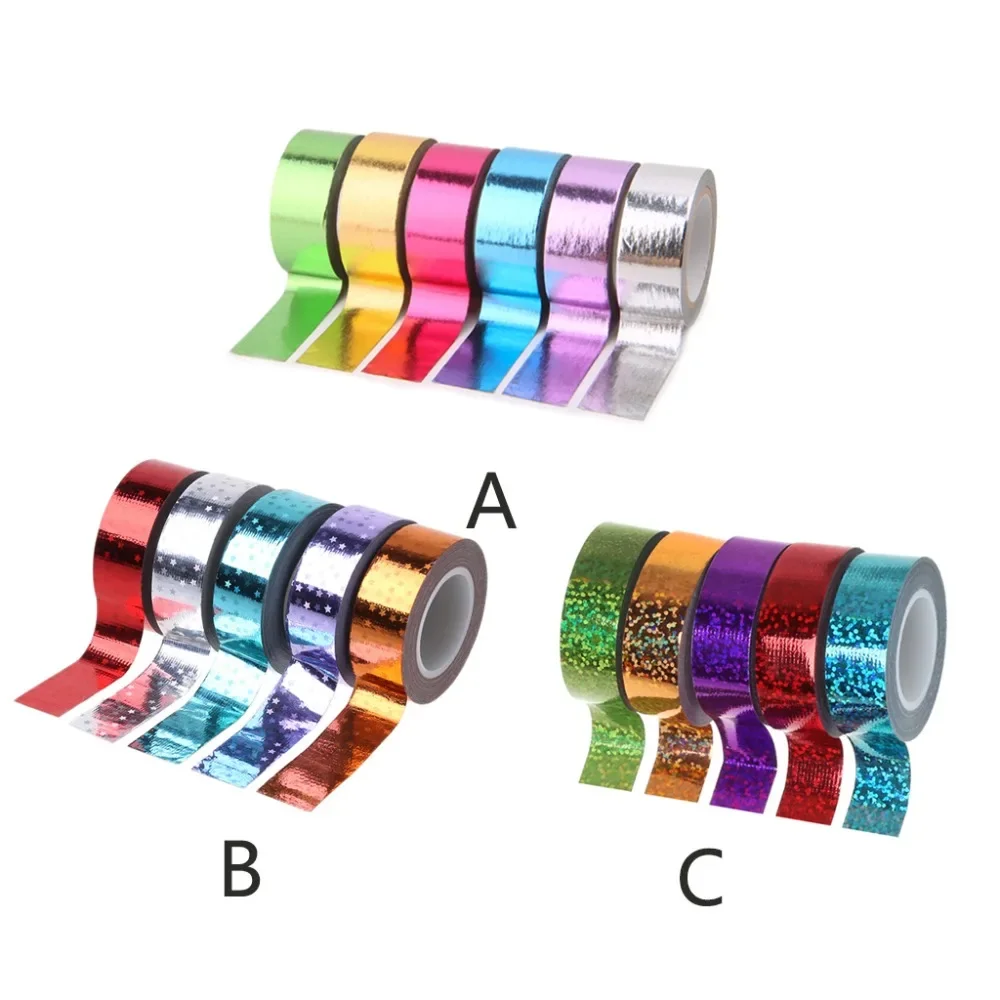 Rhythmic Gymnastics Decoration Holographic Glitter Tape Ring Stick - DIY Masking Tape Au20