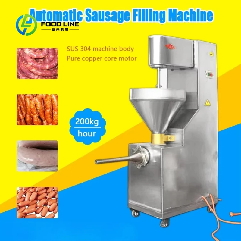 Customized Automatic Electric Sausage Making Machine With Motor & Bearing High Capacity 400-500kg/h For Chicken And Small-Scale