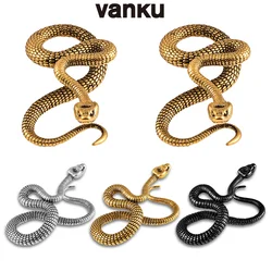 Vanku 2PCS New Cool Snake Hanging Ear Weights Earrings Stretcher Gauges Plugs Expander Fashion Body Piercer Jewelry