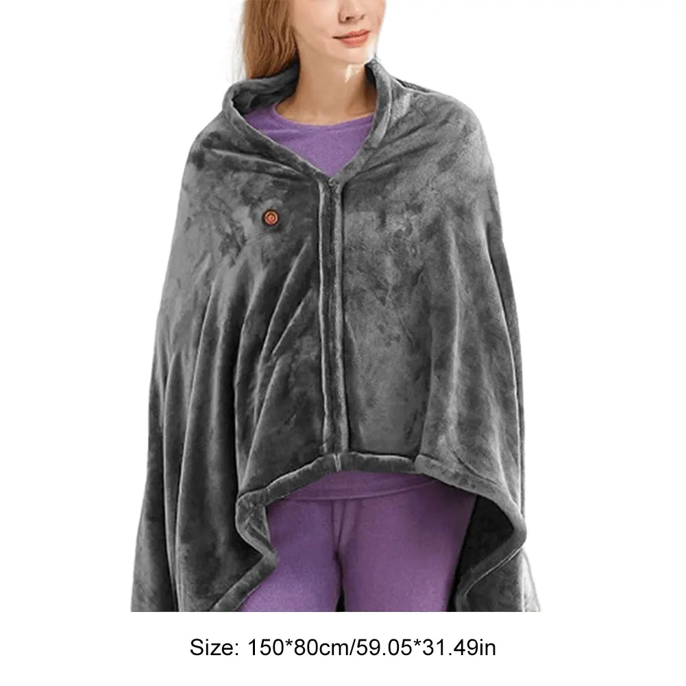 1/2/3PCS USB elektrische Heizdecke tragbare Körperwärmerdecken 3 Heizstufen Fleece beheizte Decke für Haushalt und Büro