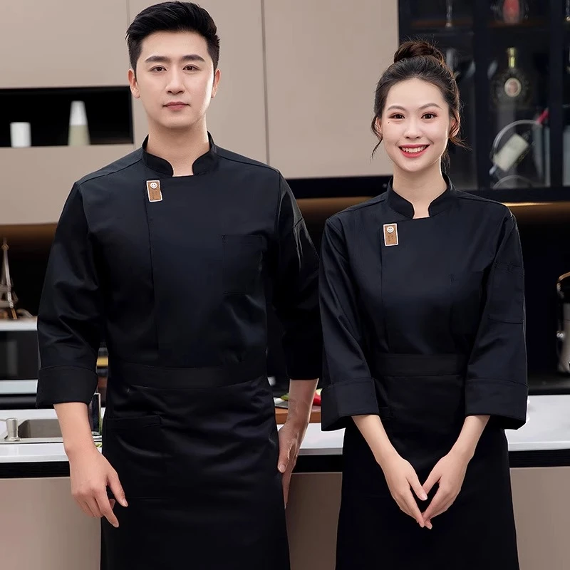 LOGOTIPO Catering Chef Roupas de Trabalho Masculino de Manga Curta Jaqueta de Chef de Verão Hotel Restaurante Cantina Assar Pastelaria Roupas de Cozinha