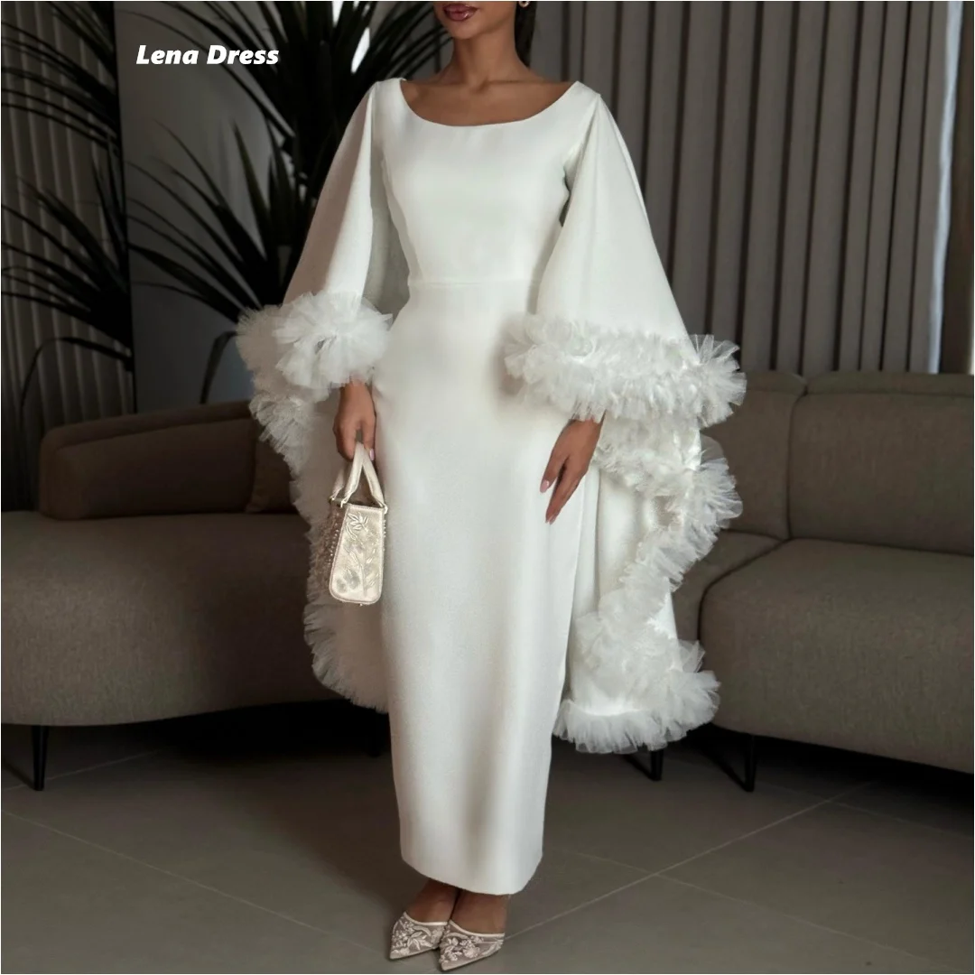

Lena Prom Dress Shawl Evening Dresses for Special Occasions Customized Ball Gown Dress White Formal & Evening Gowns Fish Tail