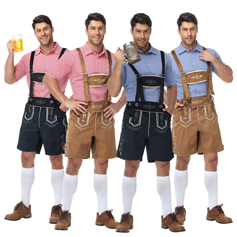 

Men's Adult German Oktoberfest Lederhosen Traditional Beer Festival Outfit