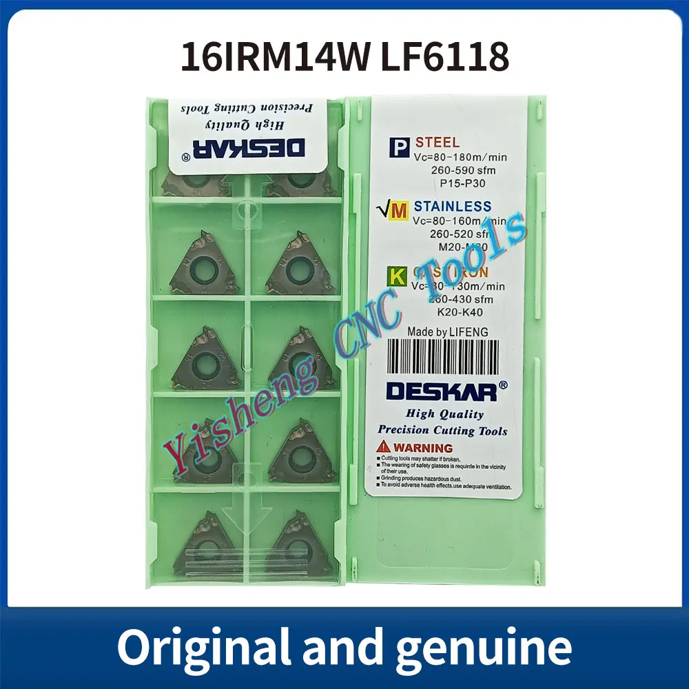 DESKAR 100% Originale 16IRM11W 16IRM14W LF6018 LF6118 Utensile da taglio CNC filettatura indicizzabile inserto in metallo duro
