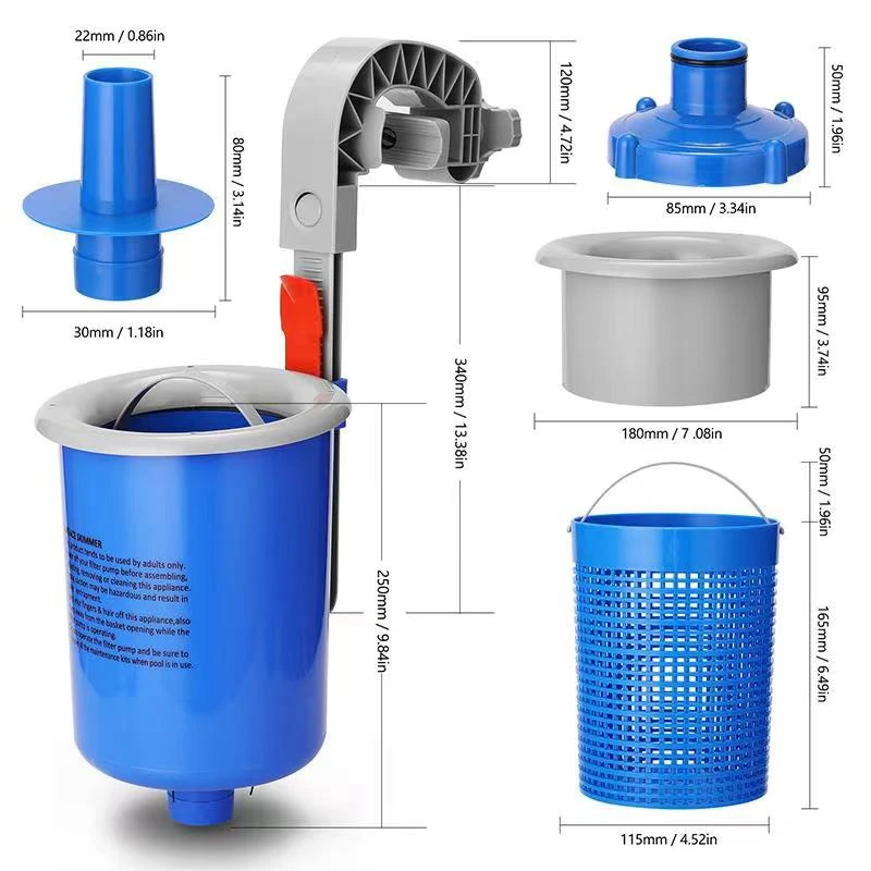 New Summer Wall Mount Swimming Pool Surface Skimmer With Filter Pump For Cleaning Pool Ground Automatic Pool Skimmer